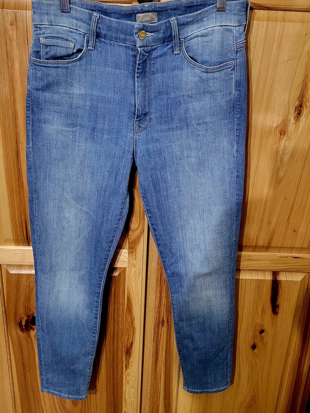 MOTHER Denim High Waiated Looker Cropped Jeans Sz 30